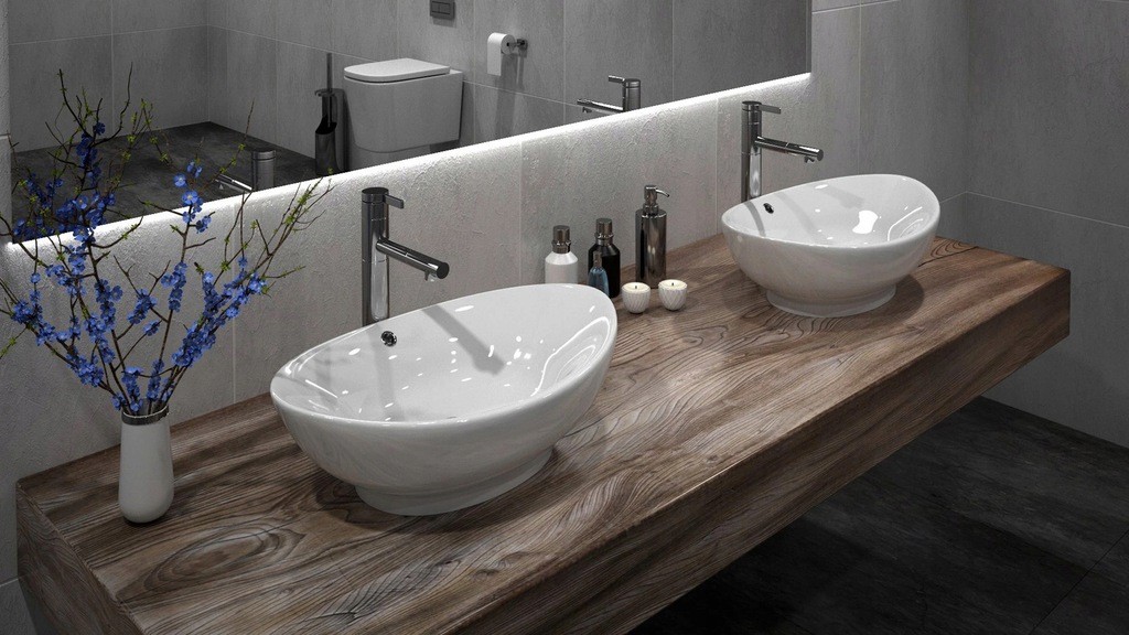 Столешница в ванной: да или нет?