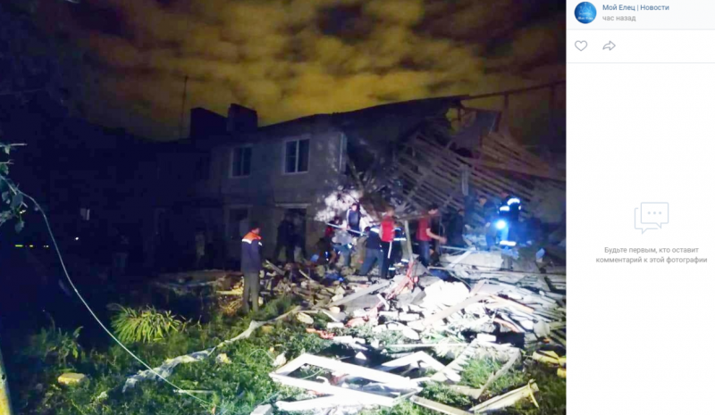 Два человека погибли после взрыва газа в жилом доме под Ельцом