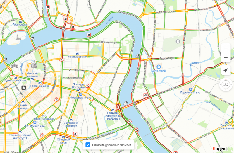 «Ежегодная ситуация»: насколько возрос трафик на дорогах Петербурга в сентябре