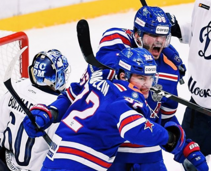 Хоккеистам СКА удалось сравнять счет в серии против московского «Динамо»