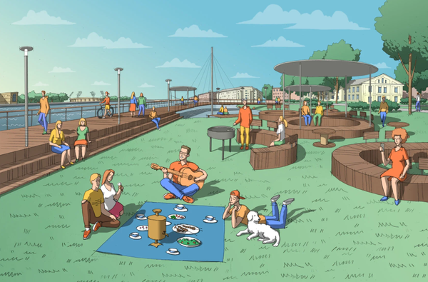 Набережную Макарова предложили превратить в современный парк с пляжем