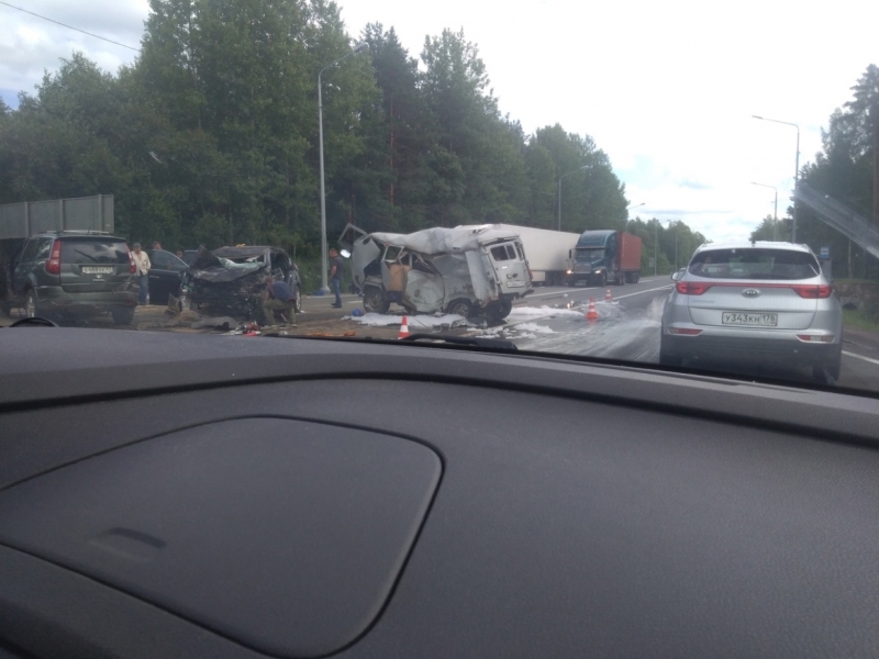 Очевидцы показали раскуроченные машины в смертельном ДТП у деревни Дыми