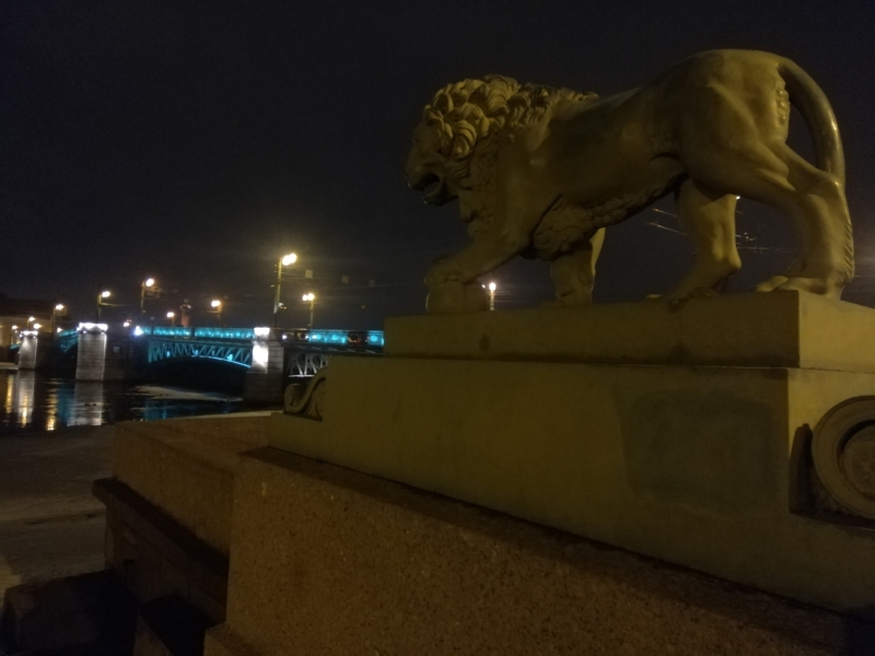 Петербуржцы в День св. Патрика фотографируют украшенный к празднику мост