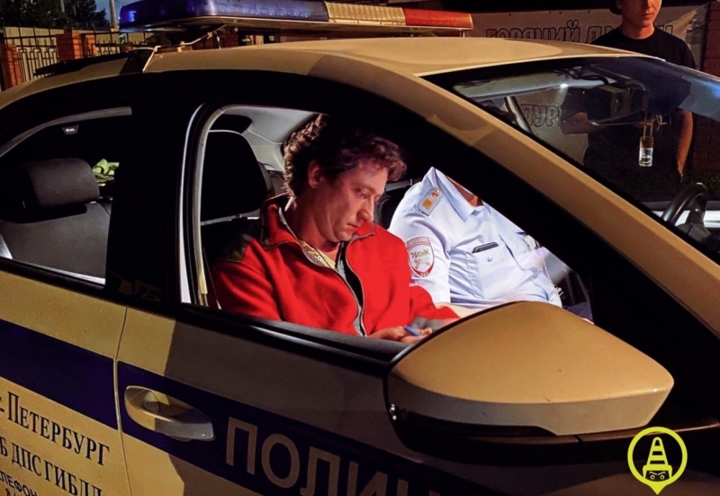 Пьяный петербуржец пытался спрятаться в кустах от сотрудников ГИБДД