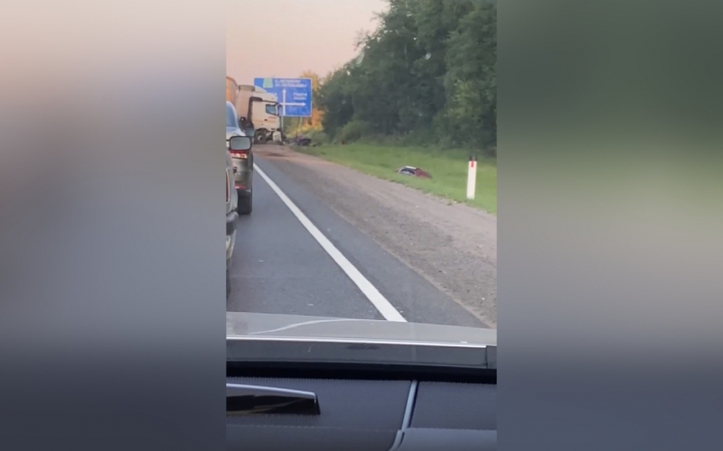 Появилось видео с места смертельного ДТП с фурой и легковушкой на «Коле»