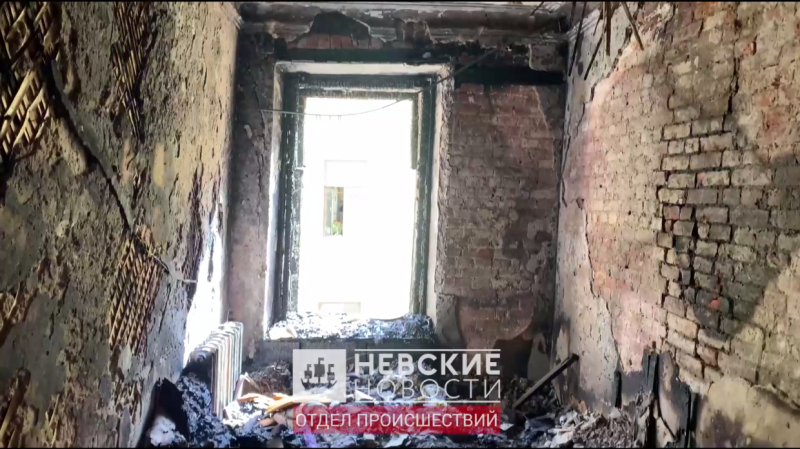 Последствия пожара в квартире на 7-ой Красноармейской попали на видео