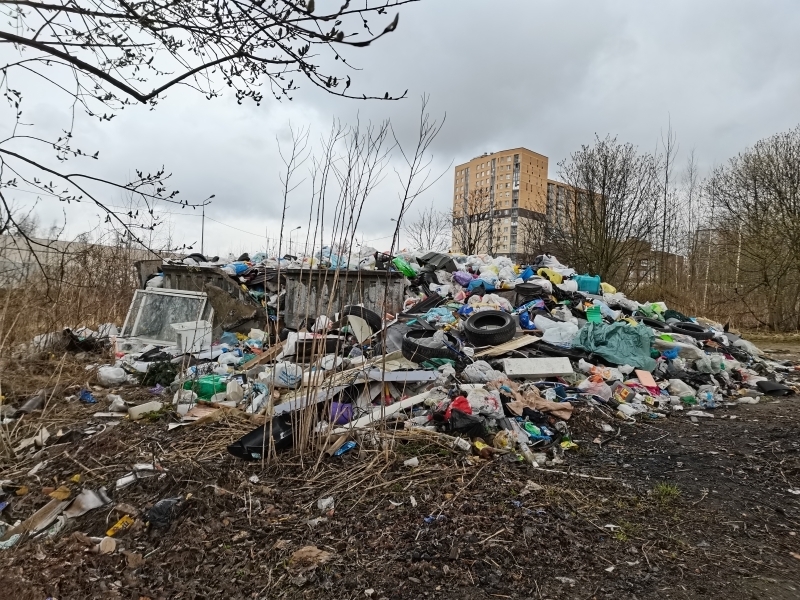 Тютчевская улица и Пороховское кладбище тонут в грязи из-за нехватки мусорных баков